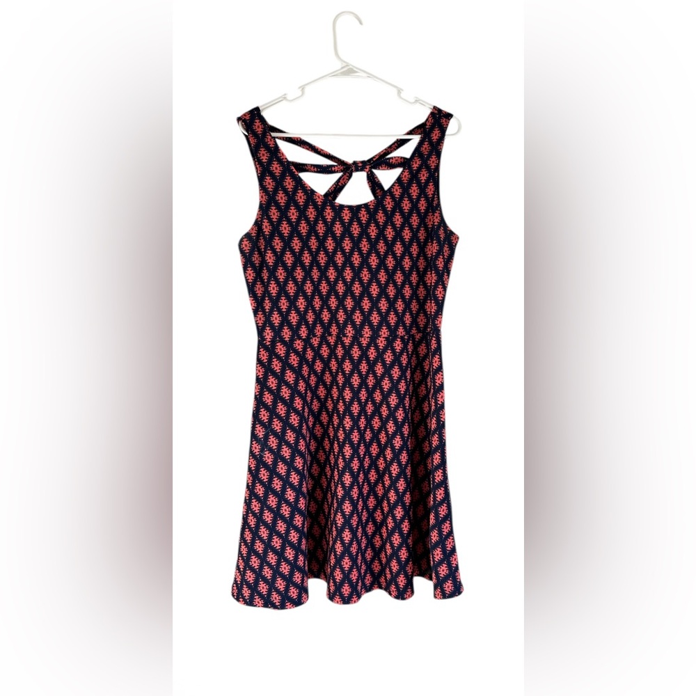 Maurices Pink and Navy Skater Dress